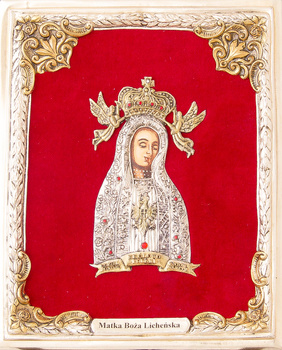 Ikona Matki Bożej Licheńskiej OZDOBIONA nr 83C