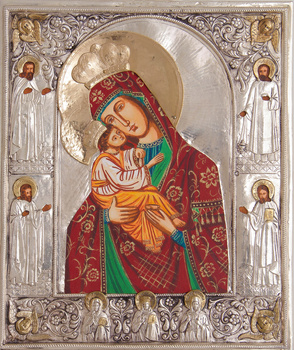 ikona Matki Bożej Poczajowskiej, całe postacie malowane ręcznie, nr 40P