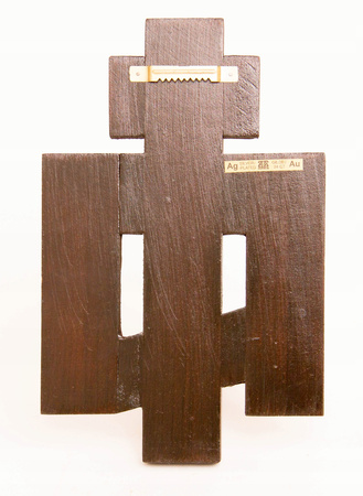 Srebrzony i złocony krucyfiks Prawosławny nr 78