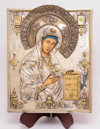 Ikona Matki Bożej Bogolubskiej, srebrzona i złocona, nr 39